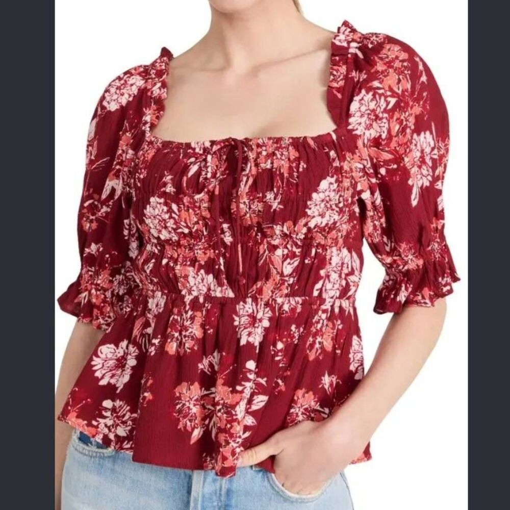 NWT Playa Lucila Square Neck Blouse
